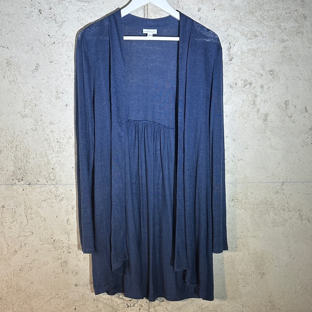 J.Jill Linen Open Front Cardigan